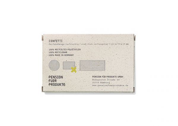 Seifenablage CONFETTI eckig