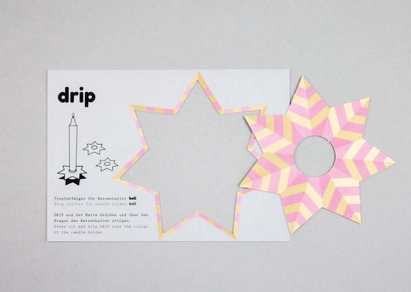 Tropfenfänger DRIP - Stern silber/schwarz