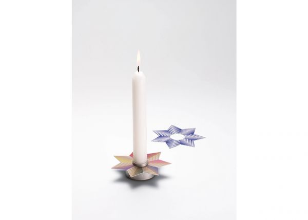 Tropfenfänger DRIP - Stern Regenbogen/gold metallic