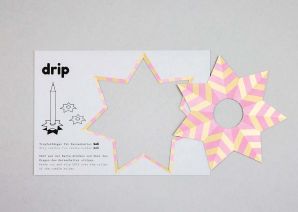 Tropfenfänger DRIP - blau weiss